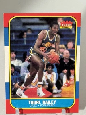 1986-87 Fleer #6 Thurl Bailey RC Utah Jazz  SHIPS SAME DAY  A669 - Image 1 of 4