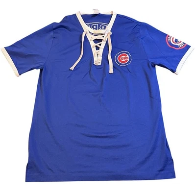 Victoria's Secret PINK New Era Chicago Cubs Lace-up Jersey Top Size Small - Image 1 of 4