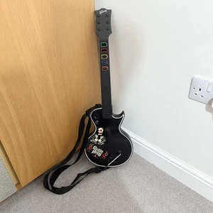 Guitar Hero Microsoft Xbox 360 Gibson Les Paul Wireless Controller Black Works - Picture 1 of 12