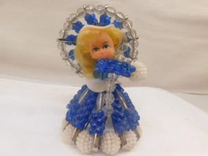 Handcrafted Crystal Beaded Doll Plastic Doll 5" - Picture 1 of 6