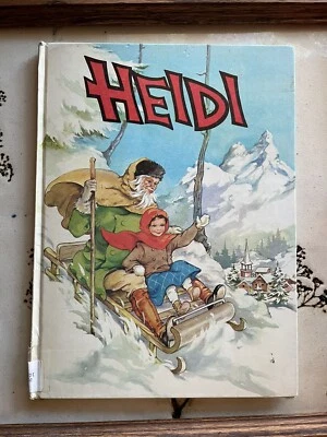 Large Vintage Childrens Boardbook of HEIDI 1980 ex-library - Image 1 of 4