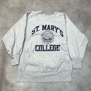 Champion Sudadera Para Hombre XL 90 Años EE. UU. Tejido Inverso ST Marys Jersey Universitario, Gris - Imagen 1 de 9