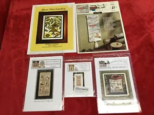 5 Cross Stitch Patterns: Little House Needleworks, Country Cottage, others - Imagen 1 de 11