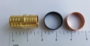10) KIT RIPARAZIONE GIUNZIONI 1" PEX X 1" PB (POLIBUTILENE) ACCOPPIAMENTO + ANELLO, SENZA PIOMBO - Foto 1 di 9