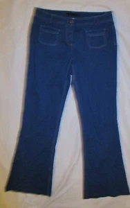 THEORY retro vintage 70's wide leg trouser flare no back pockets pants 8 - Picture 1 of 7