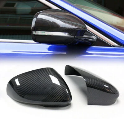 Tapa de cubierta de espejo retrovisor lateral de fibra de carbono real adicional para Jaguar XE XF XJ XK XKR 10-21 Foto 1 de 4