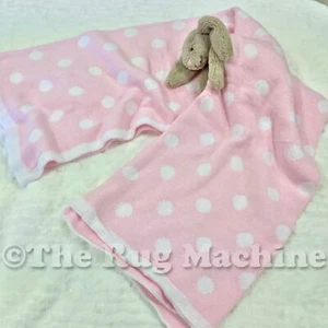 CHARLIE KIDS PINK DOTTIE COZY SOFT THROW WRAP BABY BLANKET 76x100cm **NEW** - Picture 1 of 6