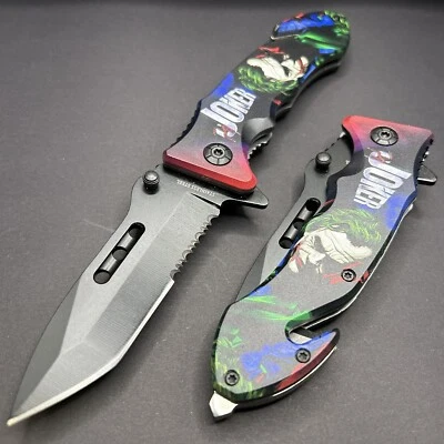 8.5”Joker Tactical Spring Assisted Open Blade Folding Pocket Knife Hunting Knife - Image 1 of 4