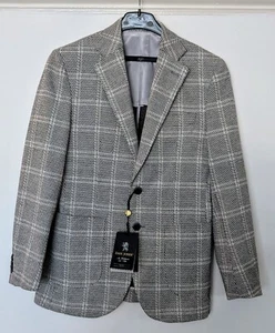 DAN JOHN Giacca Maglia Quadro Casual Black White Check Jacket Size EU44 RRP £75 - Picture 1 of 10
