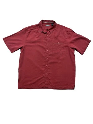 REI Men’s Rust Rayon Polyester Blend Short Sleeve Button Down Shirt Size XL - Image 1 of 4