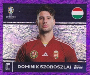 Topps Euro 2024 Sticker Hungary HUN 2 Dominik Szoboszlai Captain Purple Parallel - Bild 1 von 2