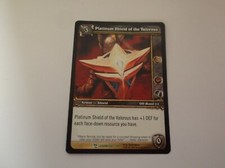World of Warcraft: Legion "PLATINUM SHIELD OF THE VALOROUS" #266/319 Trade Card