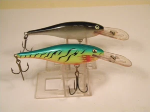 2 Rapala Shad Rap Deep Runner SR9 Firetiger Silver wood crankbait lure - Picture 1 of 3