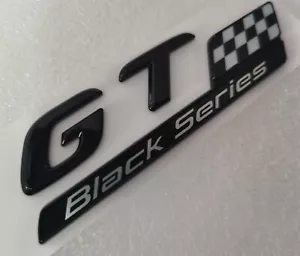 Glossy GT Black Series Trunk Emblem Rear Badge Sticker for MB AMG - Picture 1 of 1