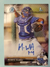 MEIBRYS VILORIA 2017 BOWMAN CHROME 1ST AUTO AUTOGRAPH ROOKIE CARD - ROYALS