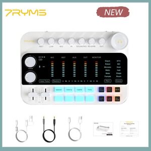 7Ryms 7Caster SE2 USB Audio Mixer w XLR/6.35/3.5MM Input interface for Streaming