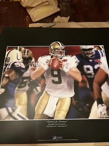 New Orleans Saints Drew Brees Destined for Greatness Large print With Gold Logo - Picture 1 of 7