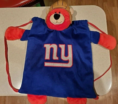 NY Giants Back Pack Plush Bear Sack Cover