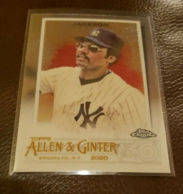 2020 Topps Chrome Allen Ginter 109 Reggie Jackson Base Card New York Yankees HOF - Image 1 of 2