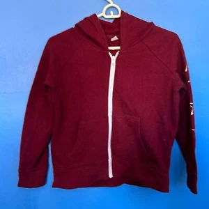 Old Navy Maroon Full Zip Hoodie W/Gold Stars Size Large (10-12) - Picture 1 of 6
