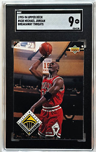 Michael Jordan Breakaway Threats Graded SGC 9 Mint Upper Deck 1993-94 Bulls #438