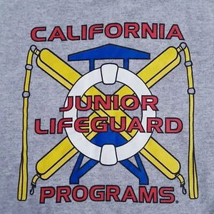 CALIFORNIA Junior Lifeguard large print youth crew neck sweater YL boys girls s1 - Picture 1 of 9