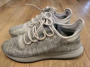 Adidas Tubular Shadow Knit Trainers Grey/Beige - Size UK 8 - Picture 1 of 8