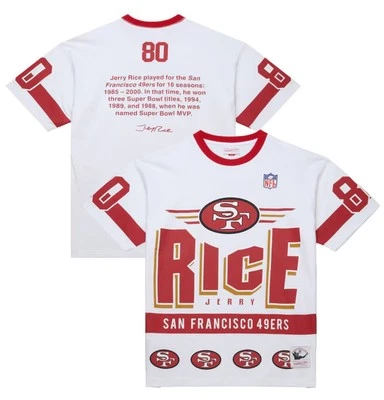 Jerry Rice San Francisco 49ers Mitchell & Ness nome e número origens 2XL XXL  - Imagem 1 de 4