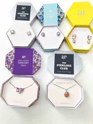 Bomb Party Earring And Necklace 5 piece Lot Including Sterling Silver - Image 1 of 4