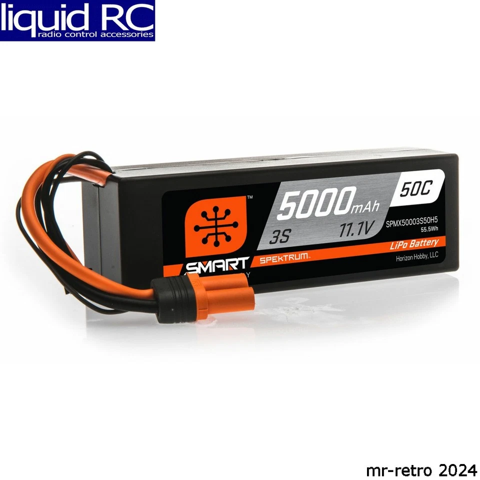 Spektrum X50003S50H5 5000mAh 3S 11.1V 50C Smart LiPo Hardcase; IC5 - Image 1 of 1
