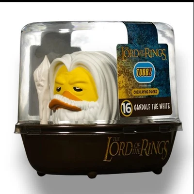 TUBBZ Señor de los Anillos Gandalf el Pato de Goma Blanco Figura Vinilo 9cm Numskull Foto 1 de 4