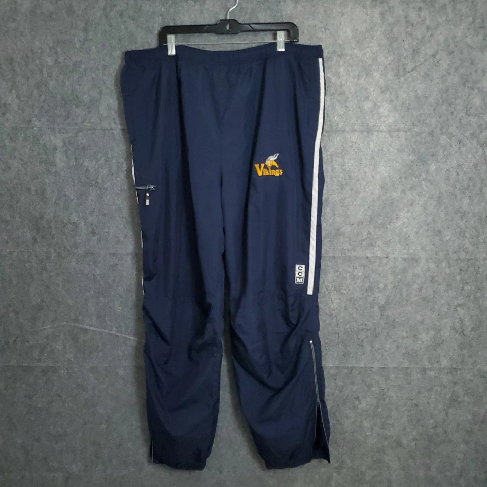 Pantalones de chándal de colección NFL Minnesota Viking para hombre XXL 2XL azul marino usados en excelente estado vintage CCM Foto 1 de 4