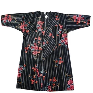 Lularoe SHIRLEY L Largo Abierto Plumero Kimono Cubrir Floral Hecho en EE. UU. - Imagen 1 de 7
