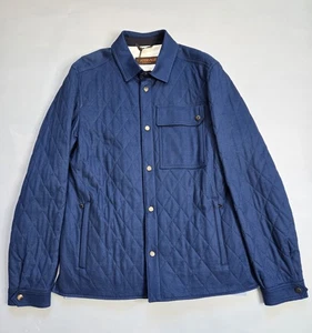 WATERVILLE HUGO QUILTED BLUE MEN'S JACKET ITALY SIZE 50 US SIZE L MADE IN ITALY - Picture 1 of 11