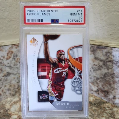 2005 SP 正品 #14 勒布朗·詹姆斯 PSA 10 GEM MT — 第 1/2 张图片