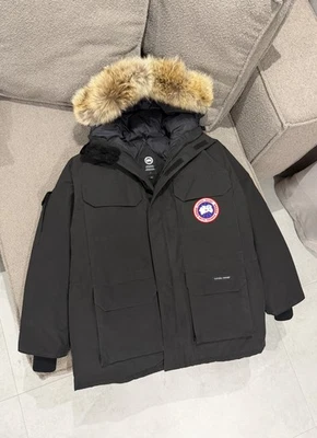 Casaco masculino autêntico CANADA GOOSE Expedition Parka preto tamanho G - Imagem 1 de 4