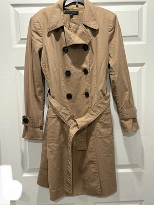 Gabardina Anne Klein de Colección Años 90 Tostada con Cinturón Talla 8 Forro Seda Otoño Invierno Foto 1 de 4