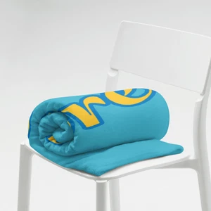 throw blanket, soft silk touch fabric, baby blanket, boys and girls, blue/yellow - Picture 1 of 3