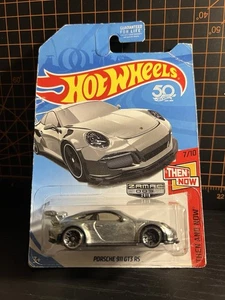 2018 Hot Wheels Walmart #3 Zamac Then and Now 7/10 PORSCHE 911 GT3 RS Zamac - Picture 1 of 8