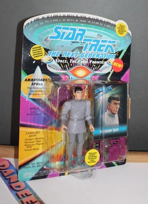 Star Trek Next Generation Ambassador Spock con tarjeta de coleccionista sellada 1993 juguete Foto 1 de 4