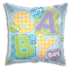 Baby Boy Foil Square Balloon 18" Blue - Picture 1 of 1