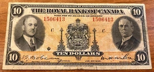 1935 $10 The Royal bank of Canada 630-18-04a 1506413 - Picture 1 of 2