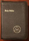 BIBLE SAINTE KJV National Bible Press #123 CUIR c 1953 vintage dans sa boîte d'origine