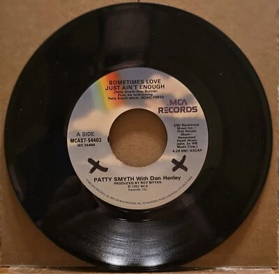 Patty Smyth & Don Henley - Sometimes Love Just Aint Enough/Out There - MCA 45rpm Foto 1 de 2