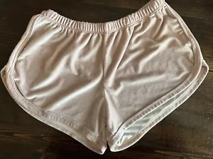 Brandy Melville Shorts Womens One Size Pink Velour Velvet High Cut Size S/M - Picture 1 of 2