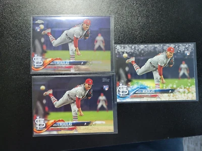 2018 Topps/Topps Chrome Miles Mikolas Rookie 3 Card Lot - Image 1 of 2