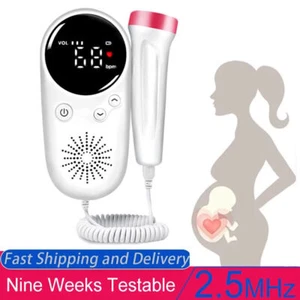Rilevatore ultrasuoni bambino doppler fetale LCD frequenza cardiaca prenatale battito cardiaco monitor - Foto 1 di 12