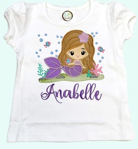 Mermaid birthday shirt Personalized mermaid shirt, Birthday mermaid toddler shi - Picture 1 of 6