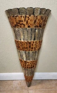 Große 25" Vintage Holz Kamel Wand Taschenleuchter Handarbeit - Bild 1 von 6