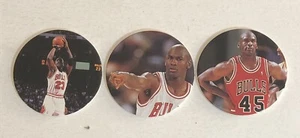 Michael Jordan Pogs Milk Cap Trading Cards Lot Of 3 Upper Deck #34 35 36 - Bild 1 von 2